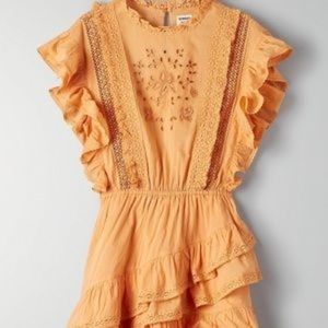 Aritzia Sunday Best Harriet Dress Clementine Orange